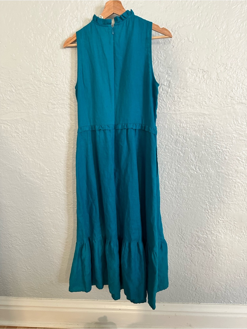 Smocked Linen Midi Dress
Crystal Teal - Picture 8 of 10